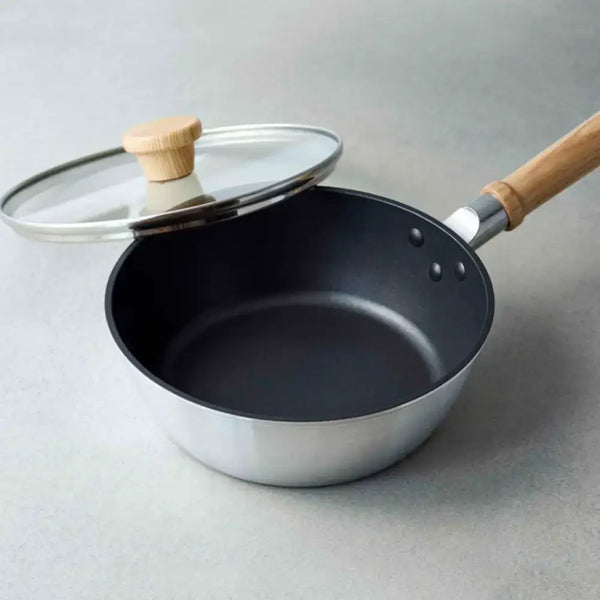 IH対応蓋付多目的アルミ深型フライパン22cm