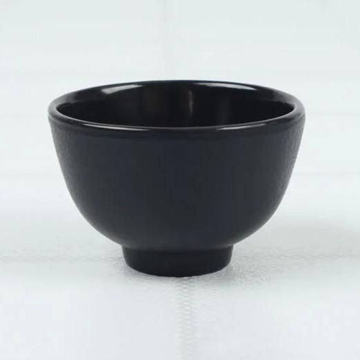 岩鋳 鋳鉄製 盃 黒釉