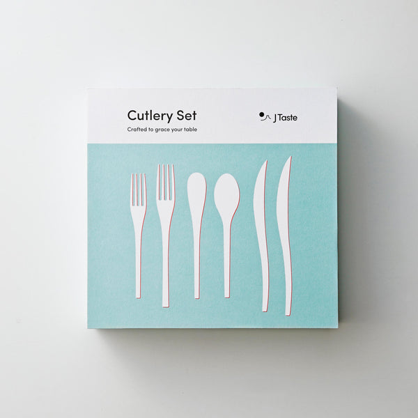 J Taste ステンレスカトラリーセット すっきりフラットウェア6種24点セット