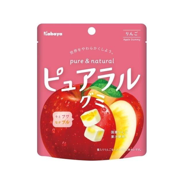 カバヤ ピュラール グミキャンディ ソフトエアリー アップルグミ 58g