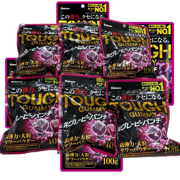 カバヤタフグミα＆βグレープチューイングミ 100g（6個入り）