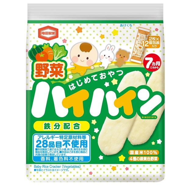 亀田 ハイハイン ベビー用野菜せんべい 40g×3袋