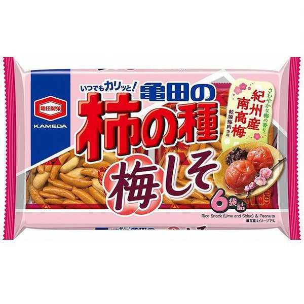 亀田製菓 柿の種 梅しそ ピーナッツ入りせんべい 164g 3袋