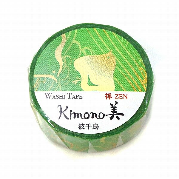 上磯着物和紙テープ 禅波千鳥柄マスキングテープ