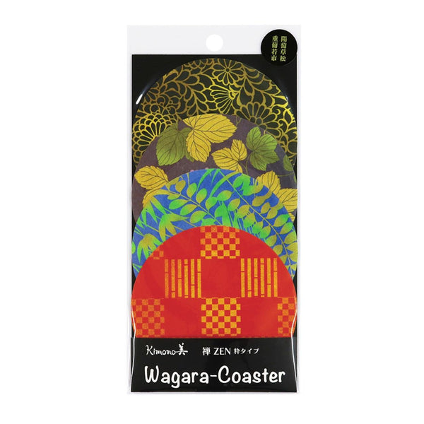 神磯禅 和柄 ラウンドコースター アソートカラー (4枚セット)