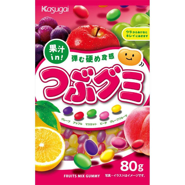 春日井 つぶグミ ミックスフルーツ味 80g（3個入り）