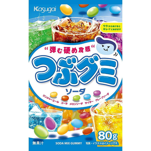 春日井 つぶグミ ミックスソーダ味 80g（3個入り）