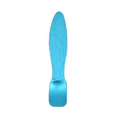 カタリキ キュートアルミアイスクリームスプーン クジラ マリンブルー 11.6cm