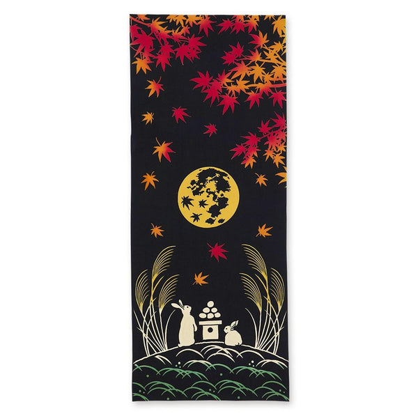 ケネマ 月うさぎ 手ぬぐい 伝統手染め 35×90cm