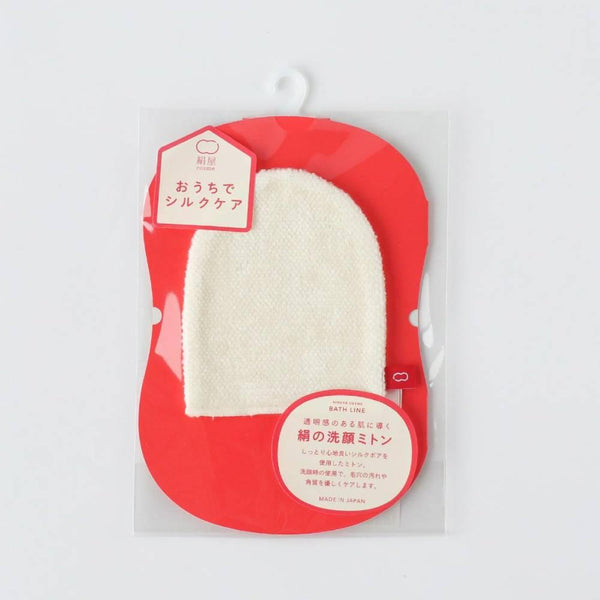 キヌヤ シルク100％洗顔ミトン 角質ケア手袋
