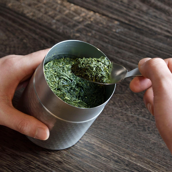 Kogu ステンレス製 茶筒 おしゃれ 茶道用 10.8cm