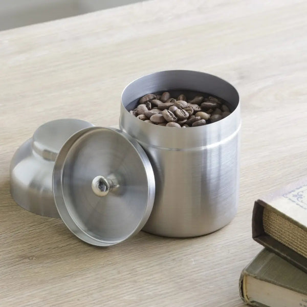 Kogu スタイリッシュなコーヒーキャニスター ステンレス製 密閉式コーヒージャー