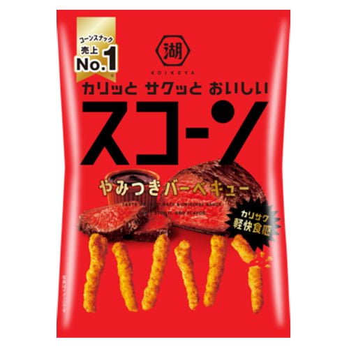 湖池屋 スコーンBBQ バーベキューコーンパフスナック 73g（3袋入り）