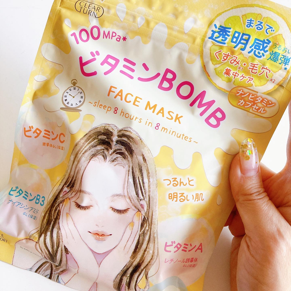 コーセー クリアターン ビタミンボム フェイスマスク 毛穴＆くすみ対策 7枚入り