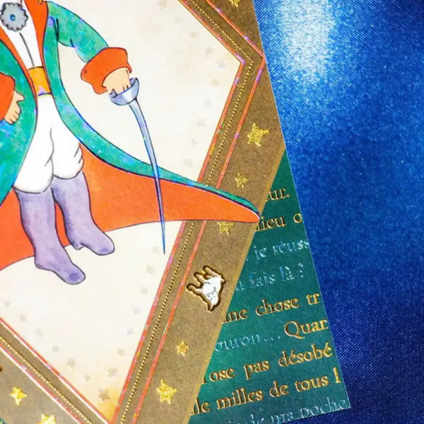 Le Petit Prince ゴールド箔押しポストカード 星の王子さまデザイン