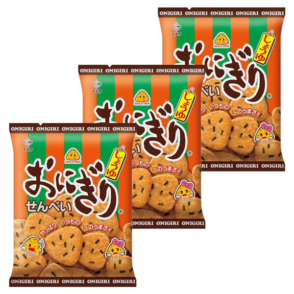 ますや おにぎりせんべい しょうゆ味（3枚入り）