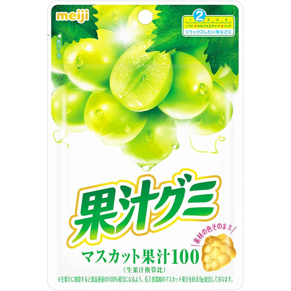 明治フルーツグミ マスカット白ぶどうグミ 54g（3個入り）