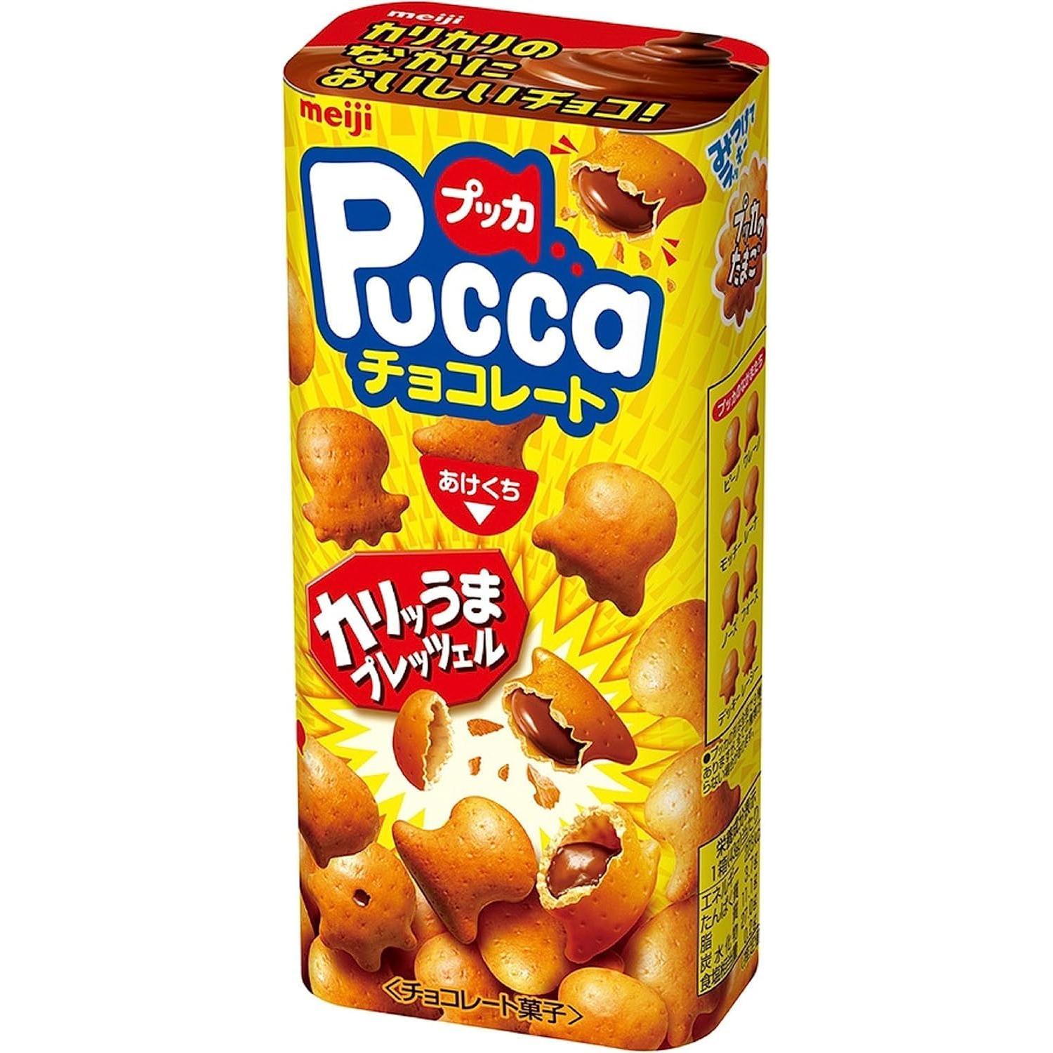 明治プッカ チョコレート入りクランチープレッツェルスナック 39g（5個