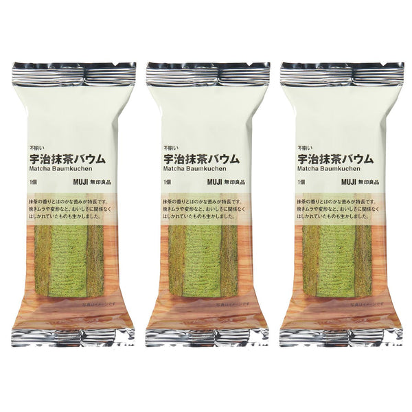 無印良品 バウムクーヘン 宇治抹茶スポンジ (3個入)