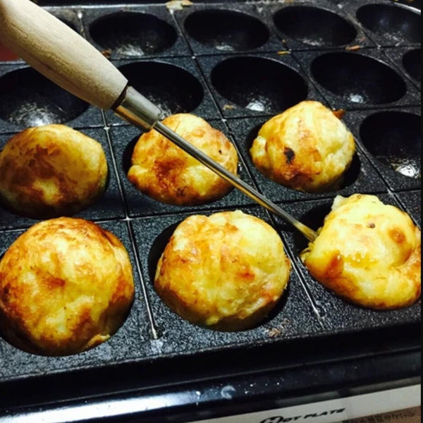 多目的ピック 木製ハンドル スクラッチオー 日本製 たこ焼きピック 18cm