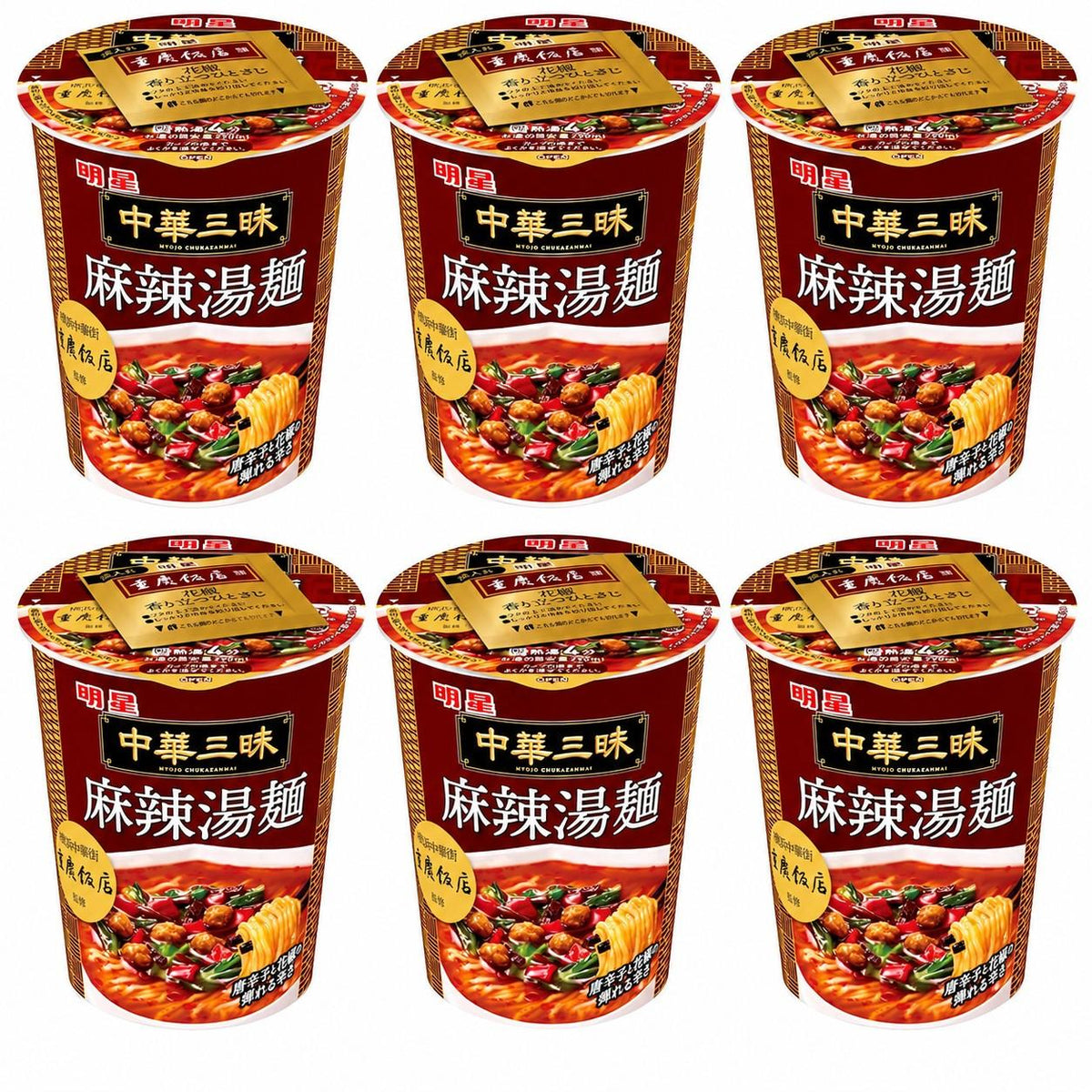 Myojo Ippeichan Chukazanmai Cantonese Soy Sauce Ramen Instant Noodles Cup 63g (Pack of 6)