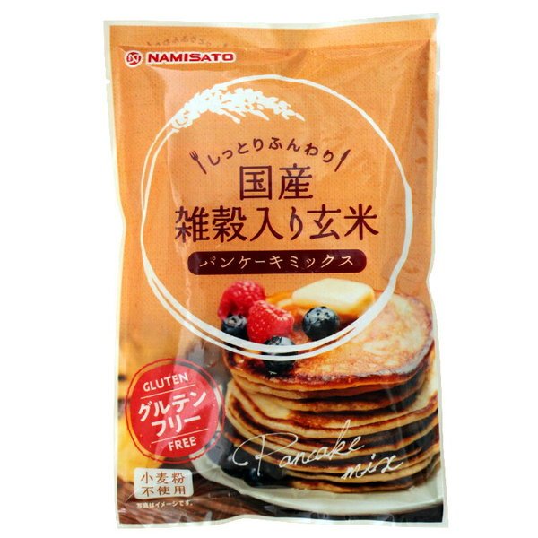 ナミサト グルテンフリー 玄米粉 インスタントパンケーキミックス 200g