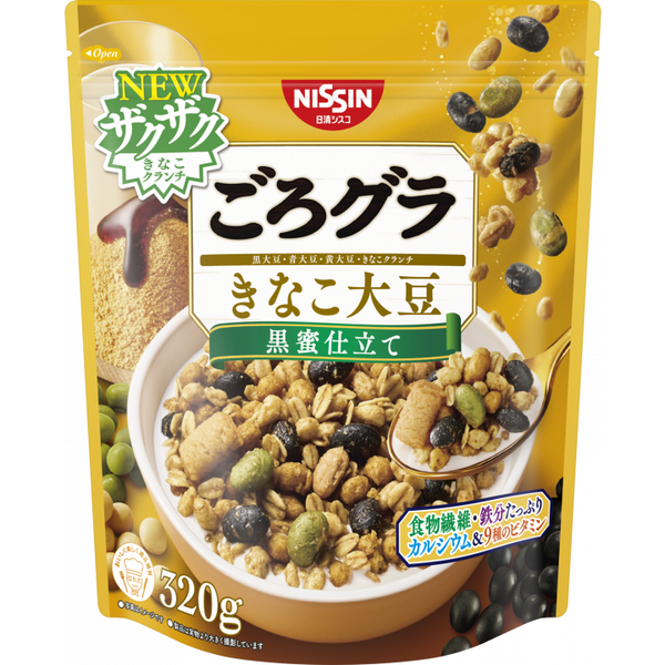 日清 五郎蔵 黒豆グラノーラ 黒蜜きなこ味 320g