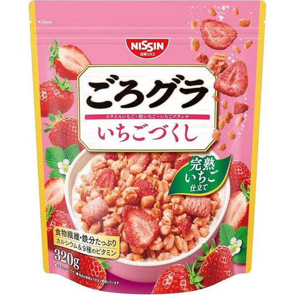 日清 五目グラ ストロベリーグラノーラ 高食物繊維朝食シリアル 320g