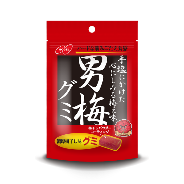 ノーベル 男梅グミ 塩味＆酸味グミ 38g（6個入り）