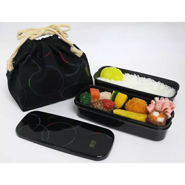 OSK 2段式汚れ防止弁当箱とお揃いのバッグ 640ml