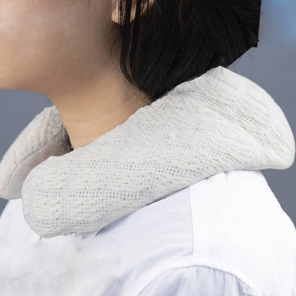 オーガニックコットンネックピロー 温かい小豆入りトラベルピロー