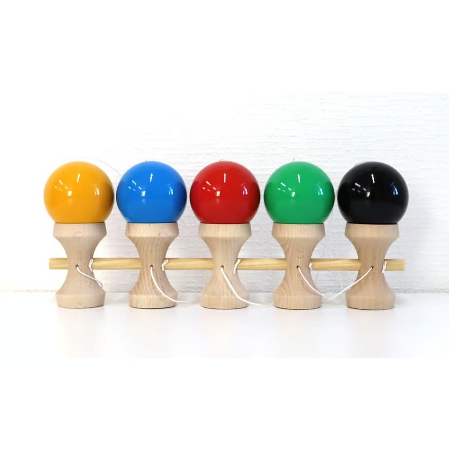 真田みんなのけん玉赤5青5黒10計20本セット Ozora 5カップけん玉 ユニークな日本のカップとボールのおもちゃ