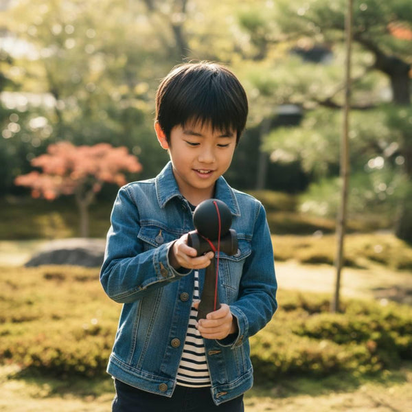 大空けん玉 手作り JKA 認定 カップ＆ボール玩具 オールブラック