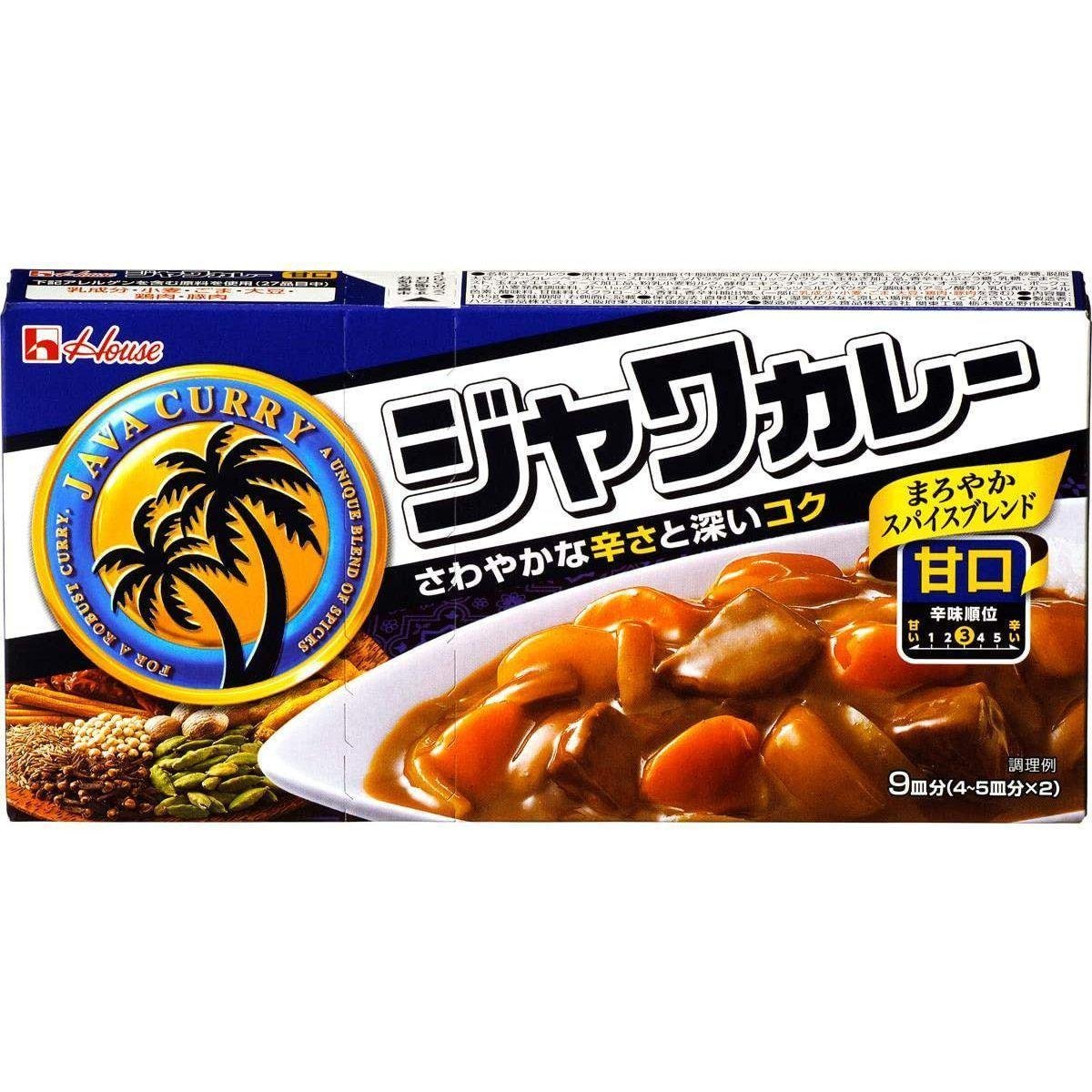 ハウス ジャワカレー マイルド（和風カレールーキューブ）185g