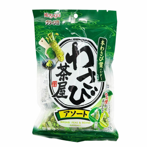春日井 わさび味 グリーンピース＆ソラマメ味 スナック菓子 104g