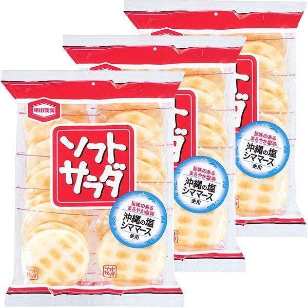 亀田 ソフトサラダせんべい 塩味 20枚入り（3個パック）