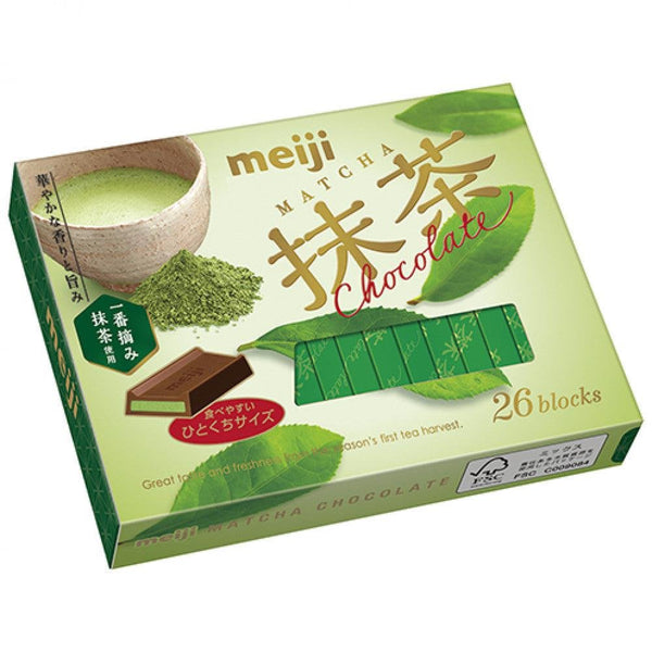 明治 抹茶チョコレート 緑茶入りミルクチョコレート 26個