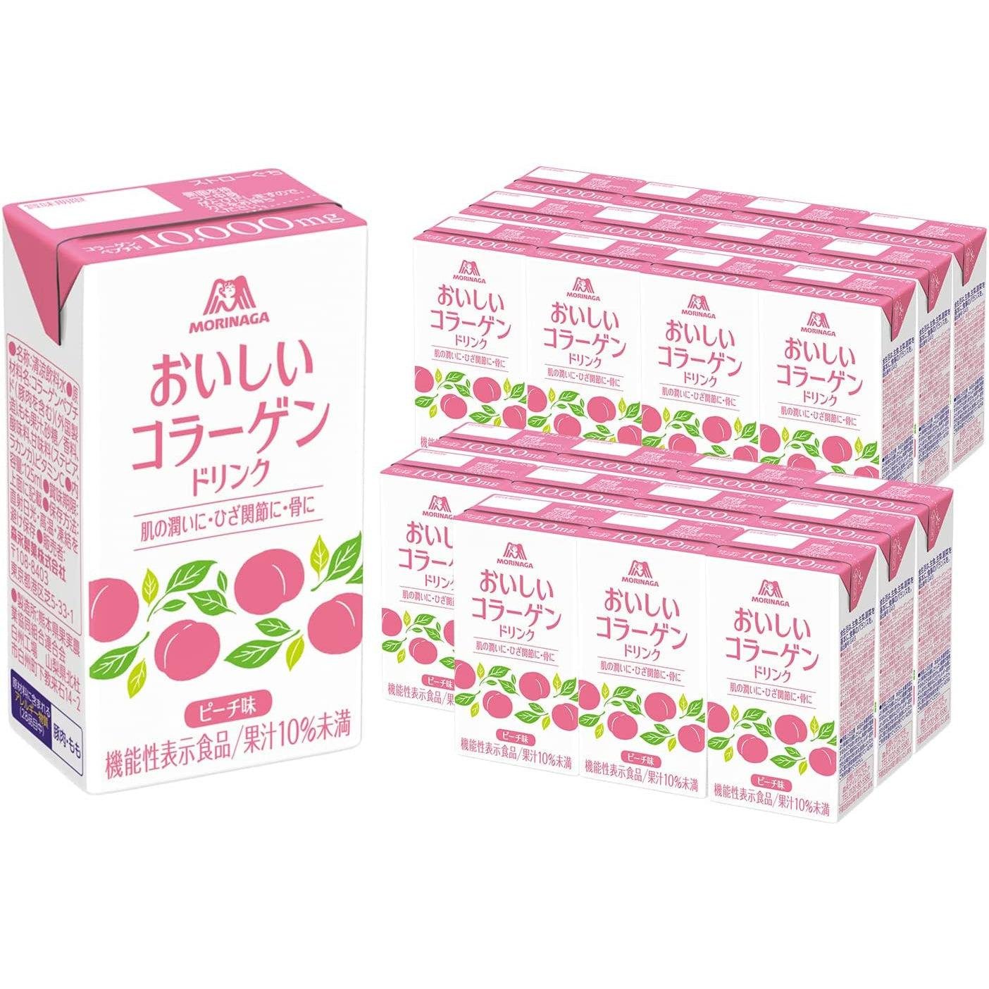 森永 おいしいコラーゲンドリンク ピーチ味（24本入り）