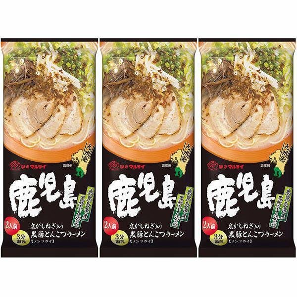 マルタイ 鹿児島黒豚豚骨インスタントラーメン（3個入）