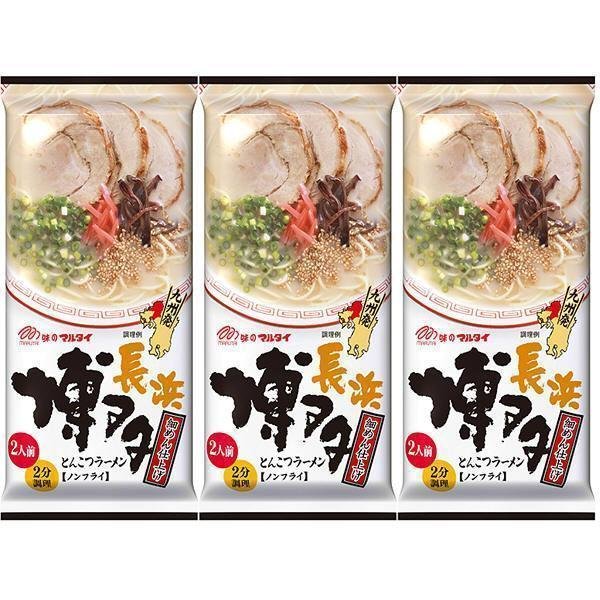 マルタイ 博多長浜醤油とんこつインスタントラーメン (3個入)
