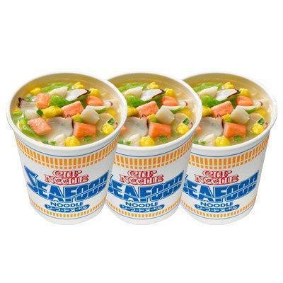日清 インスタントカップヌードル シーフード味（3個パック）