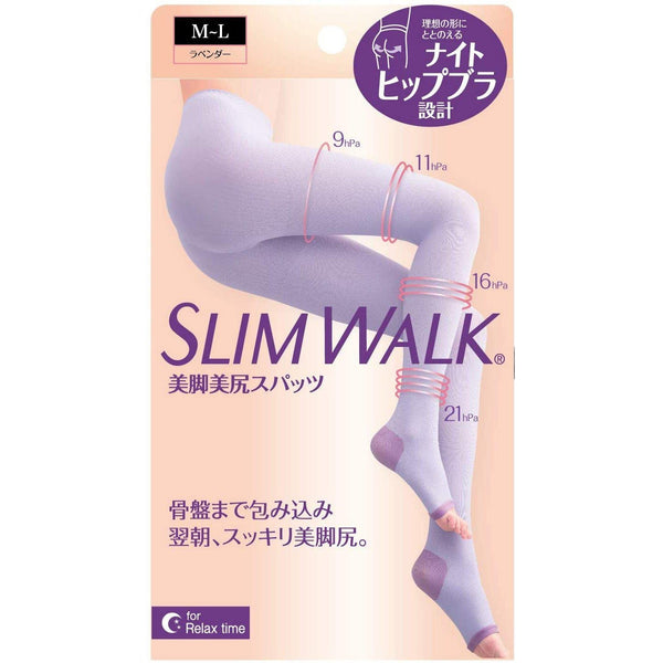 スリムウォーク スリミングコンプレッションスパッツ レギンス ラベンダー サイズ ML
