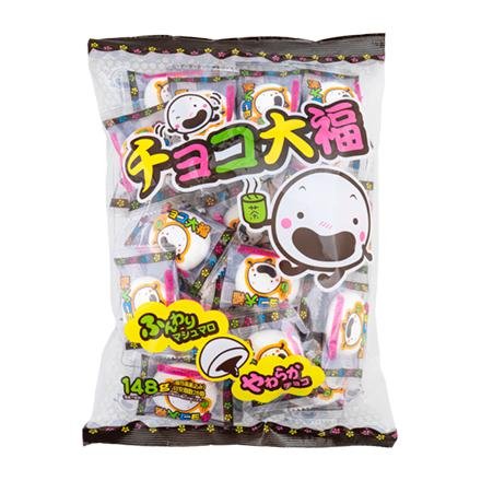 やおきん チョコ大福 チョコレート入りマシュマロスナック 148g