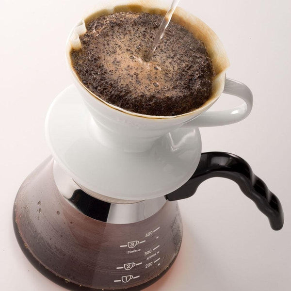 ハリオ V60 セラミックコーヒードリッパー 1～4杯用 ホワイト