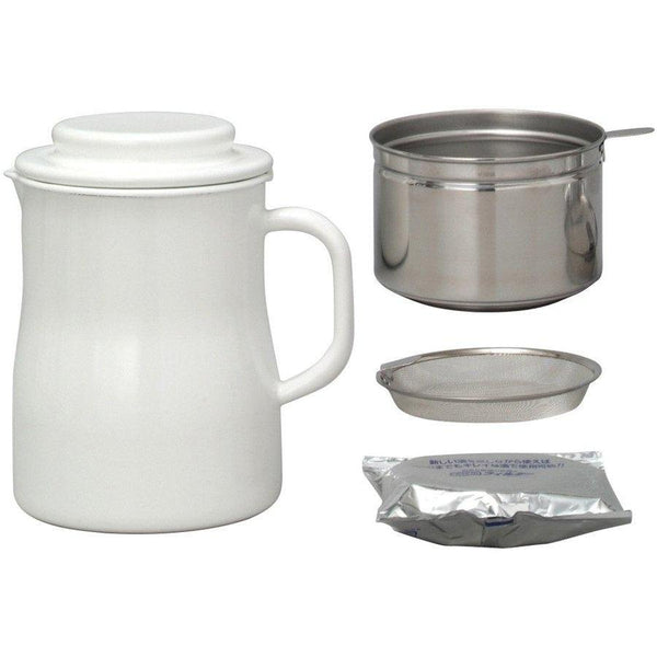 野田琺瑯 ホーローオイルフィルターポット 800ml