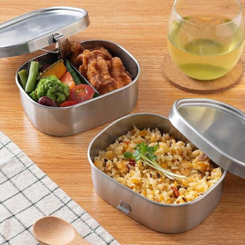 アイザワ 長方形2段ランチボックス ステンレス製弁当箱 720ml