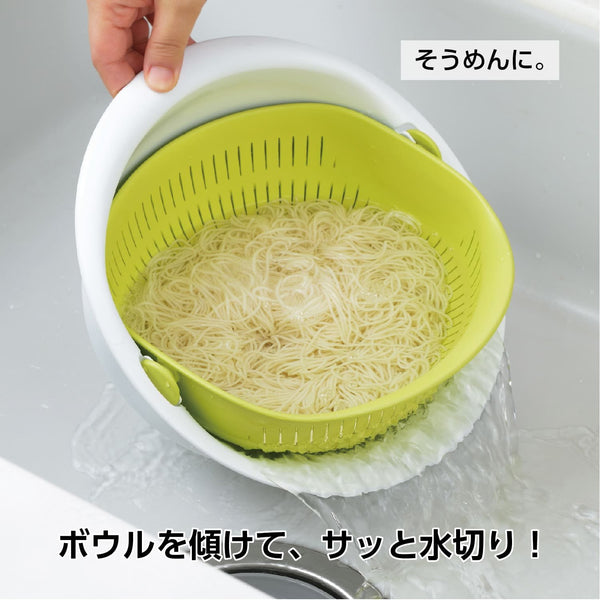 アケボノ 大型ストレーナーボウル 2in1 ザルボウルセット MZ-3510