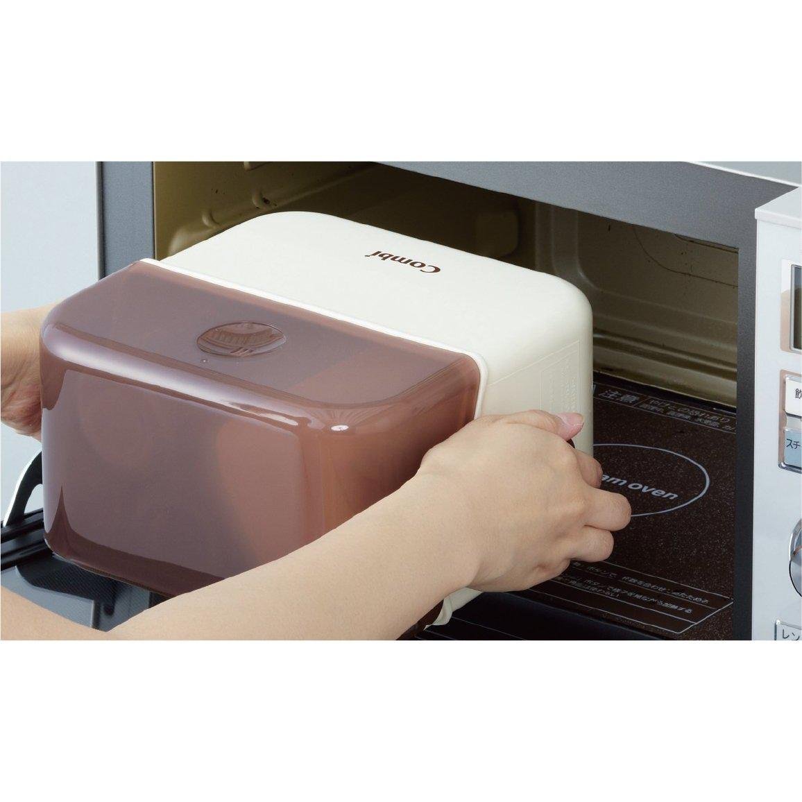 台湾Combi 哺乳瓶蒸気消毒器 (白) コンビ 哺乳瓶消毒器 電子レンジ対応