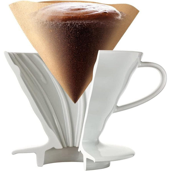 ハリオ V60 セラミックコーヒードリッパー 1～4杯用 ホワイト