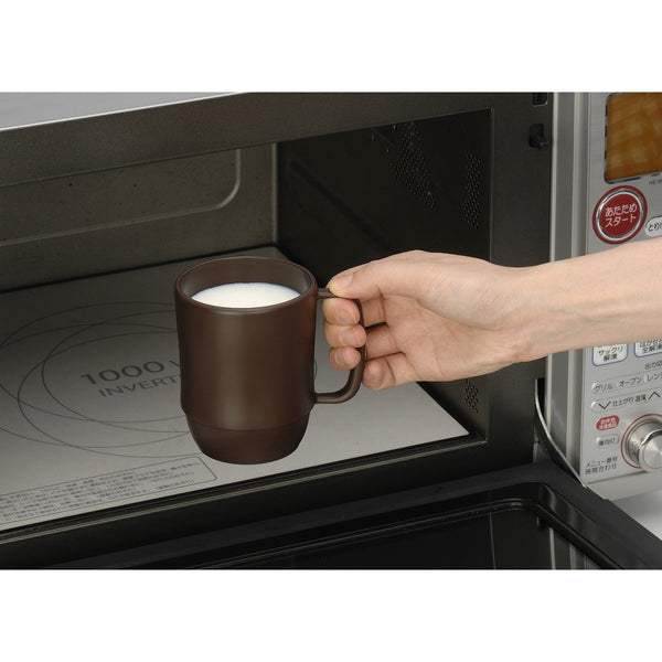 イノマタ 電子レンジ対応プラスチックコーヒーマグ ブラウン